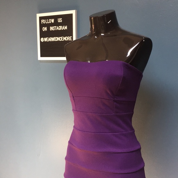 Paneled Strapless Dress - Picture 2 of 3
